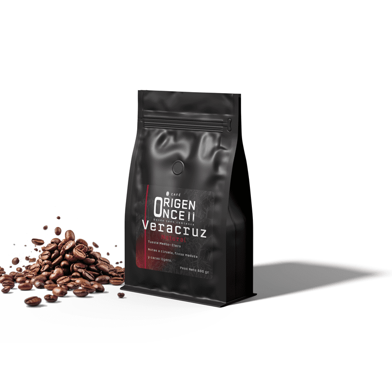 Cafe de especialidad mexicano marca Origen 11. Proceso Lavado Normal .